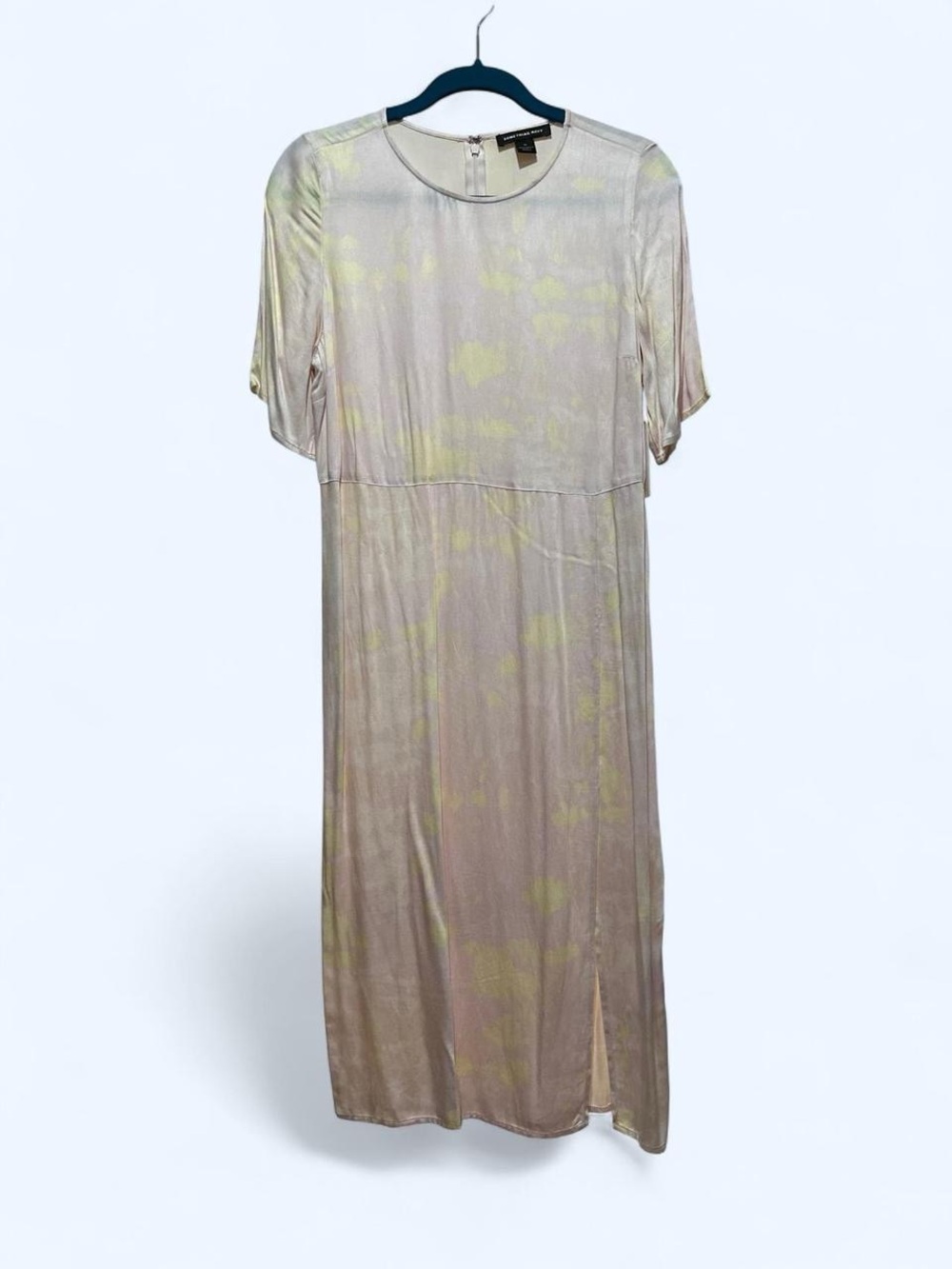 NWT Something Navy Yellow Pink Tie Dye Midi Dress